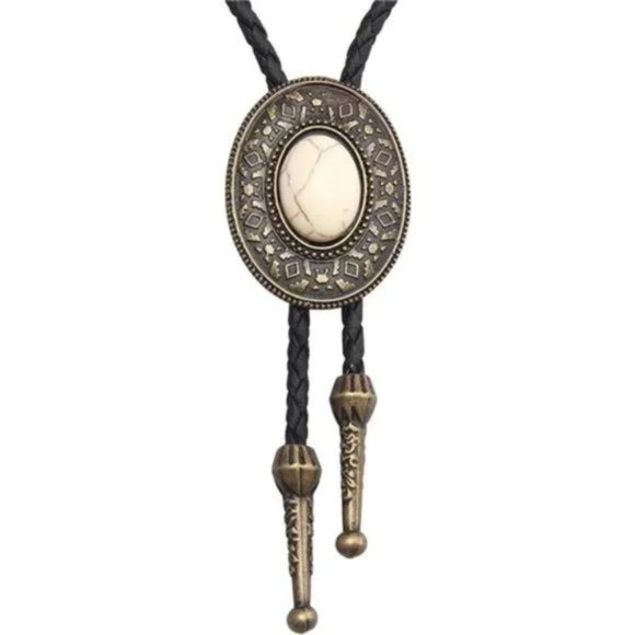 Boutique Other - NEW NATIVE American Bolo Tie Rodeo Cowboy Leather